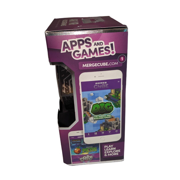 Merge Cube Hold Holograms in Your Hand Virtual Game Toy IOS Android Tablet NIB - Picture 2 of 5